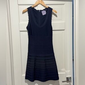 Herve Leger Navy Blue Dress
